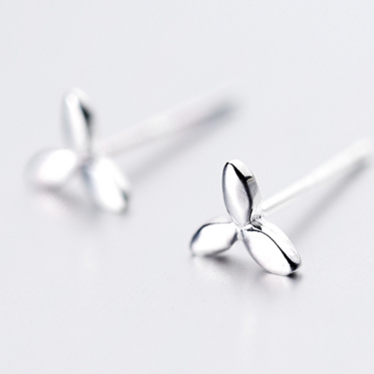 Triple Leaf Stud Earrings
