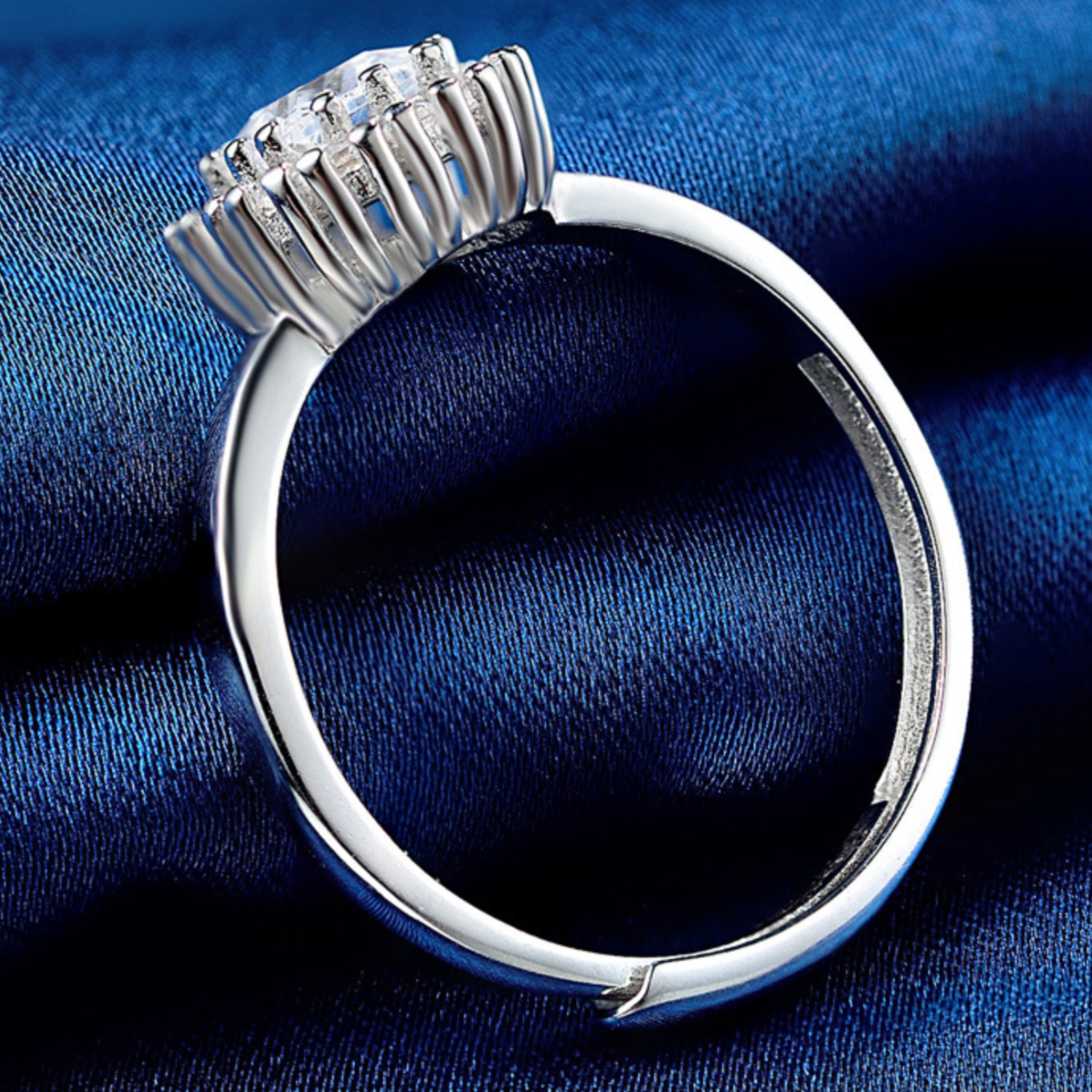 Square Halo Moissanite Ring