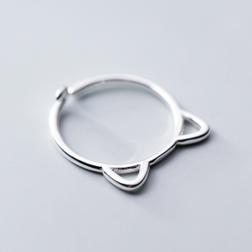 Minimalist Cat Ear Adjustable Ring