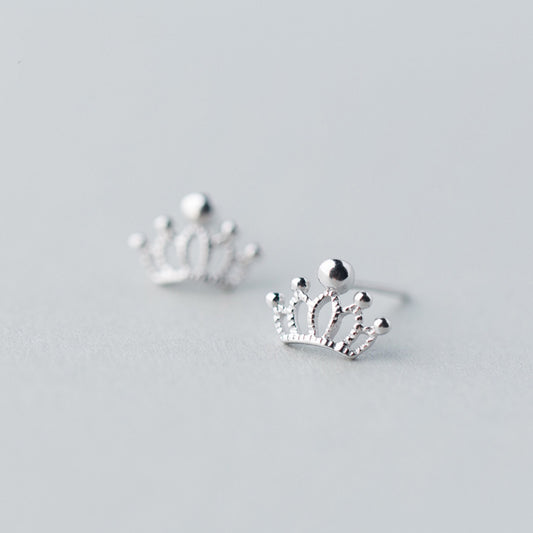 Tiny Crown Stud Earrings