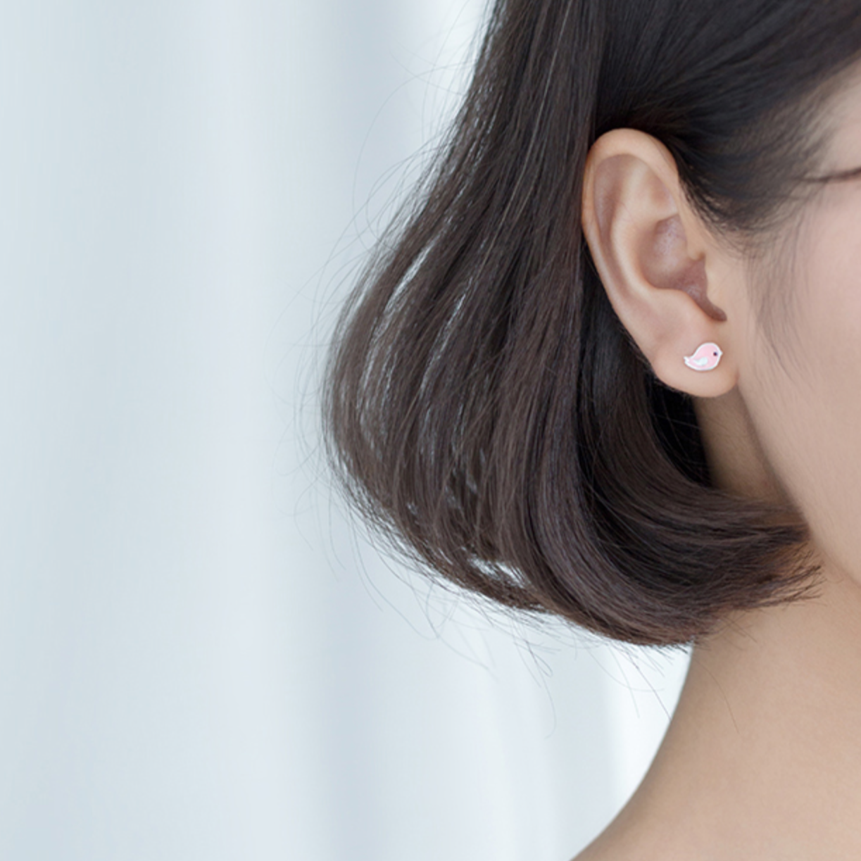 Baby Pink Chick Stud Earrings