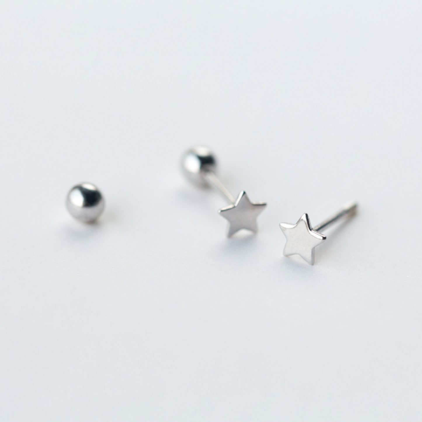 Star Screw Back Earrings