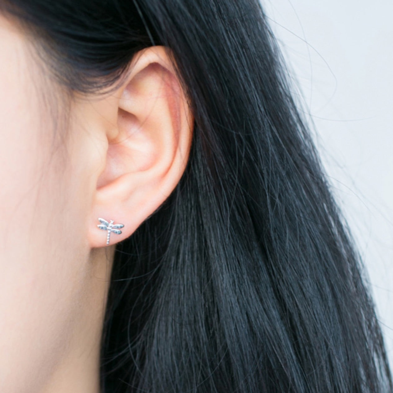 Dainty Dragonfly Stud Earrings