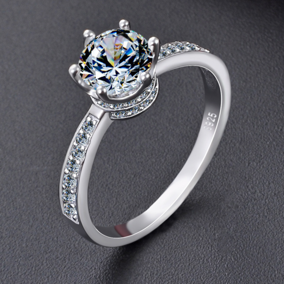 Crown Moissanite Ring