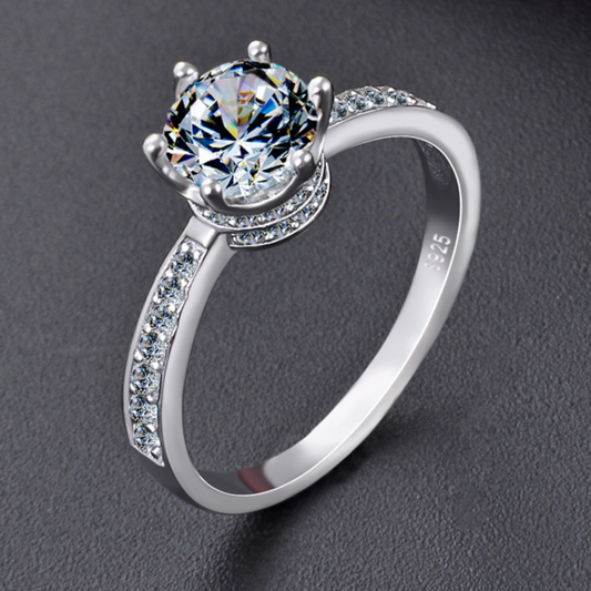 Crown Moissanite Ring