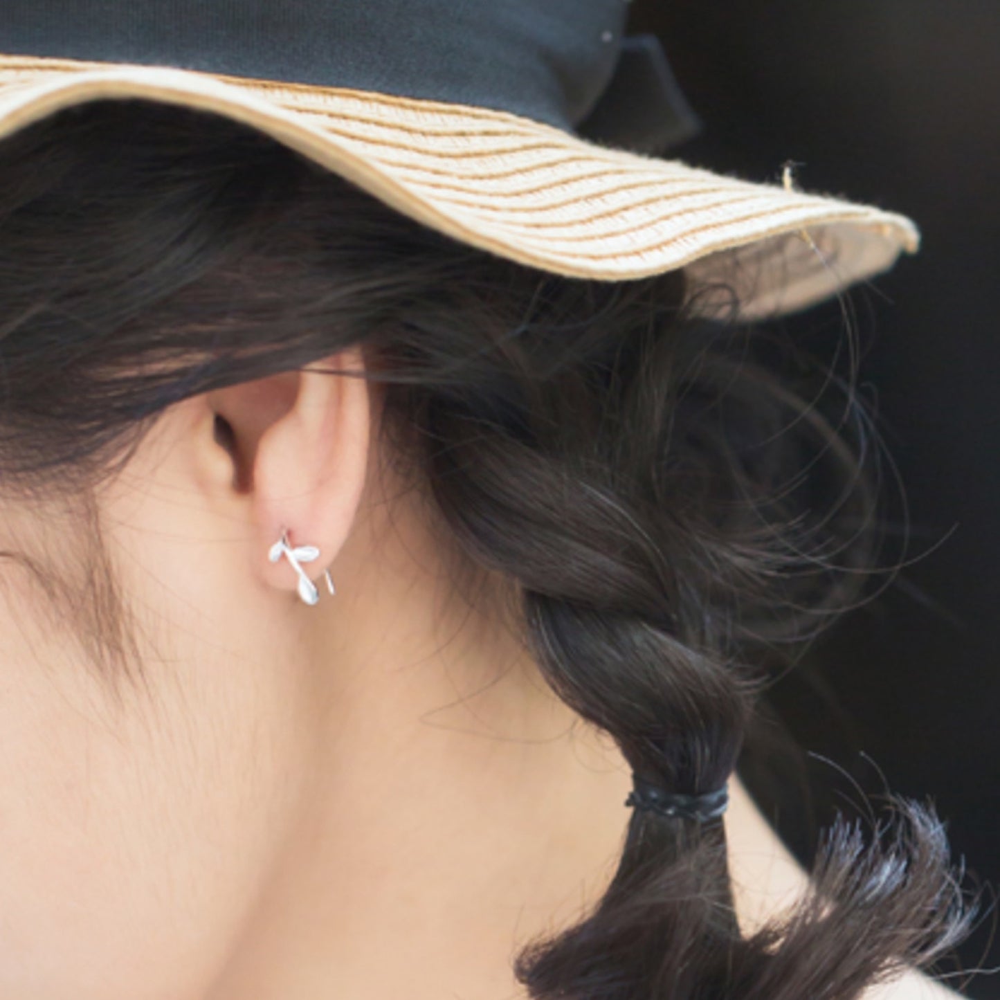 Dainty Leaf Hook Back Earrings