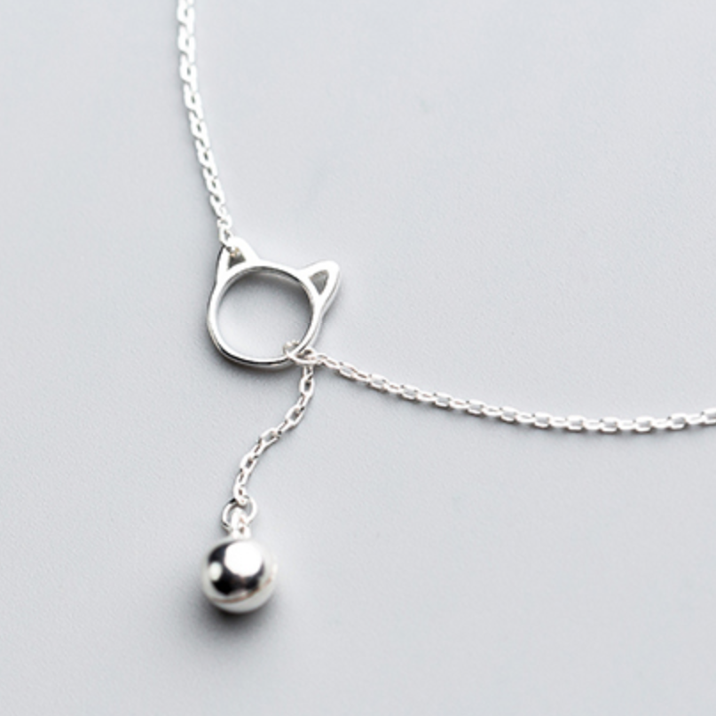 Cat Anklet with Dangling Bell Charm