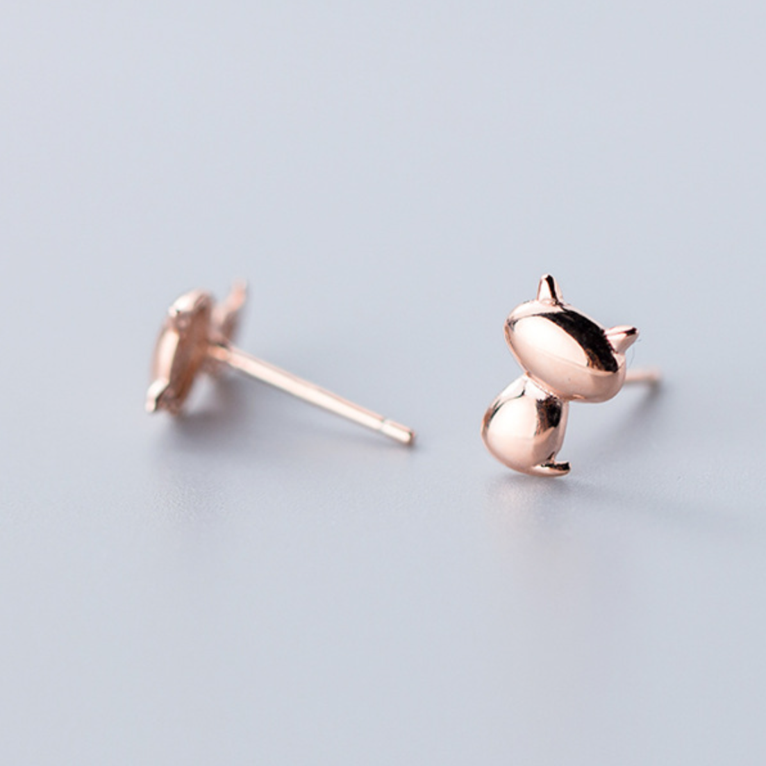 Minimalist Cat Stud Earrings