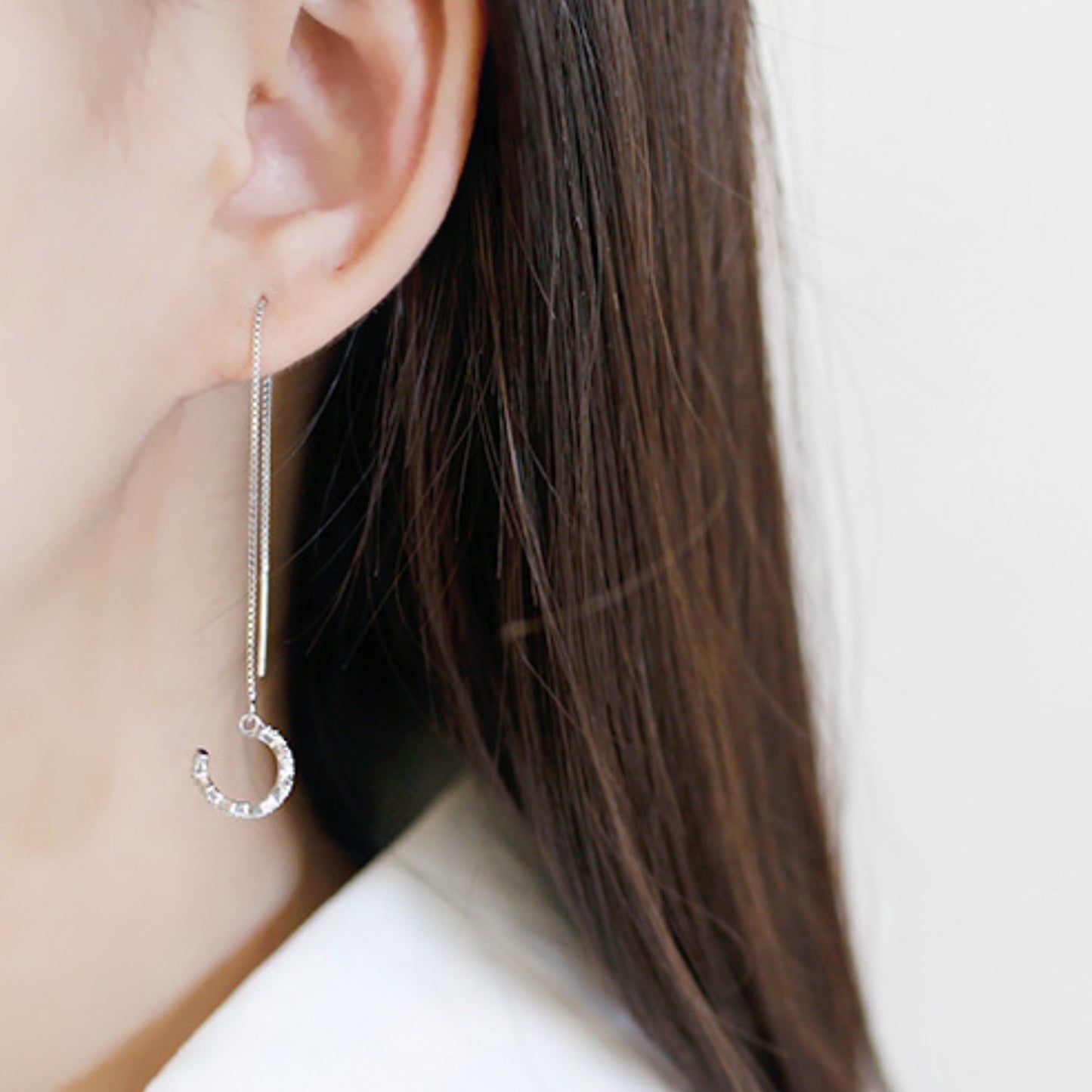 Chain Threader Earrings with Ear Cuff