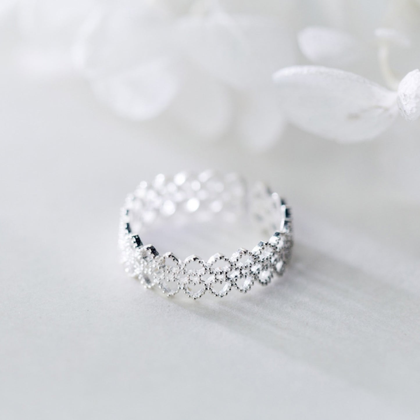 Intricate Lattice Adjustable Ring