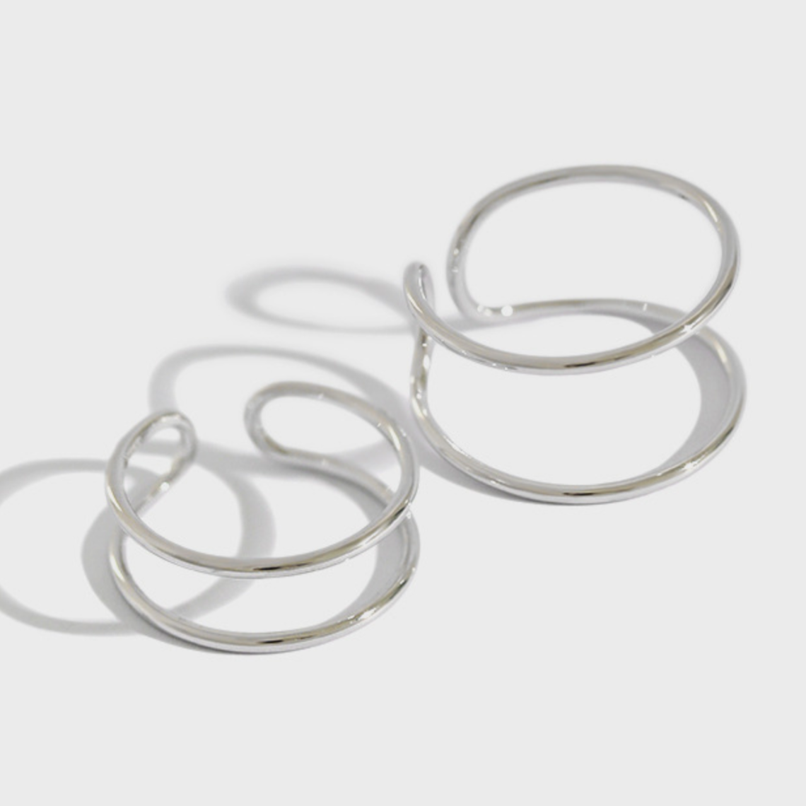 Delicate Double Band Adjustable Ring