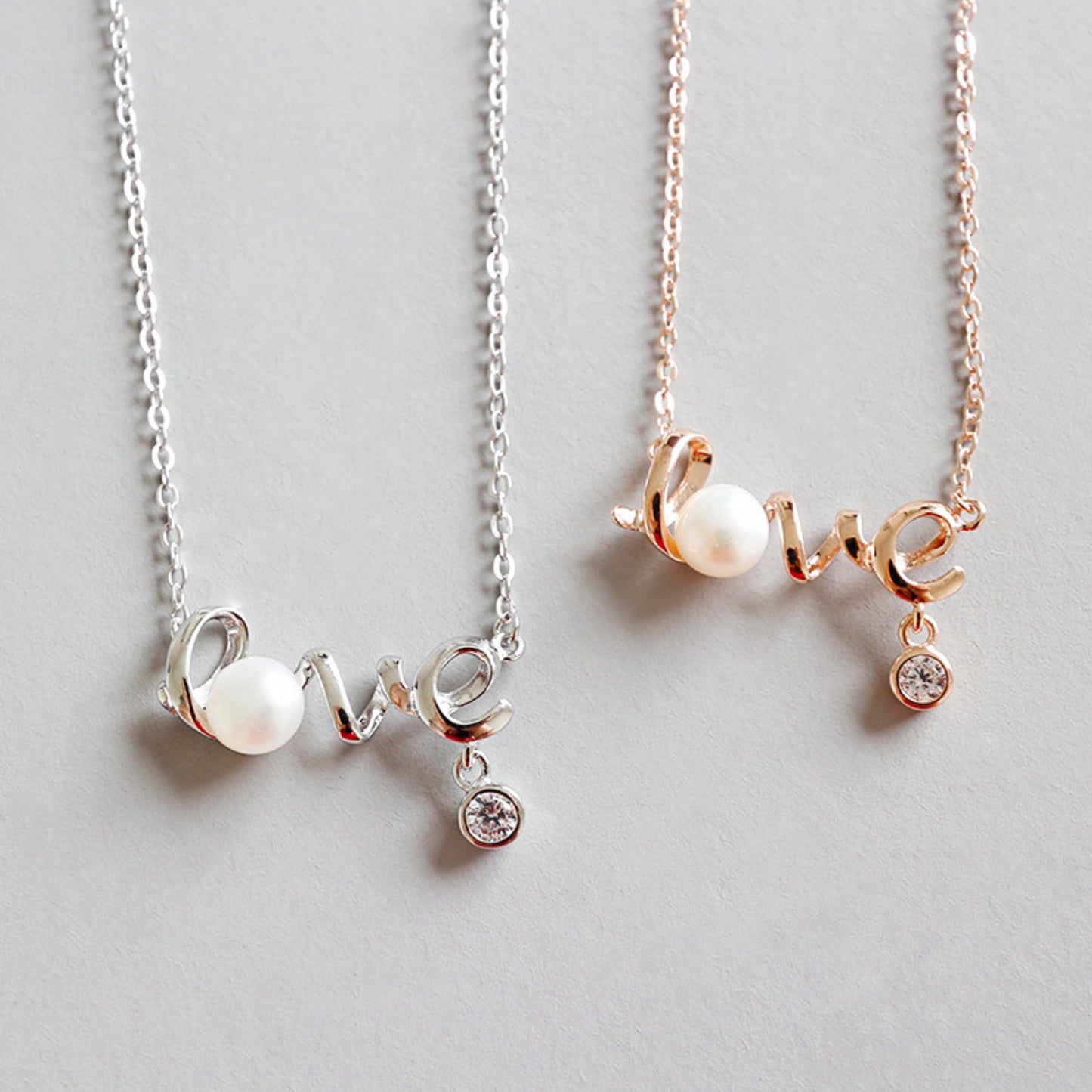 Pearl Love Pendant Necklace