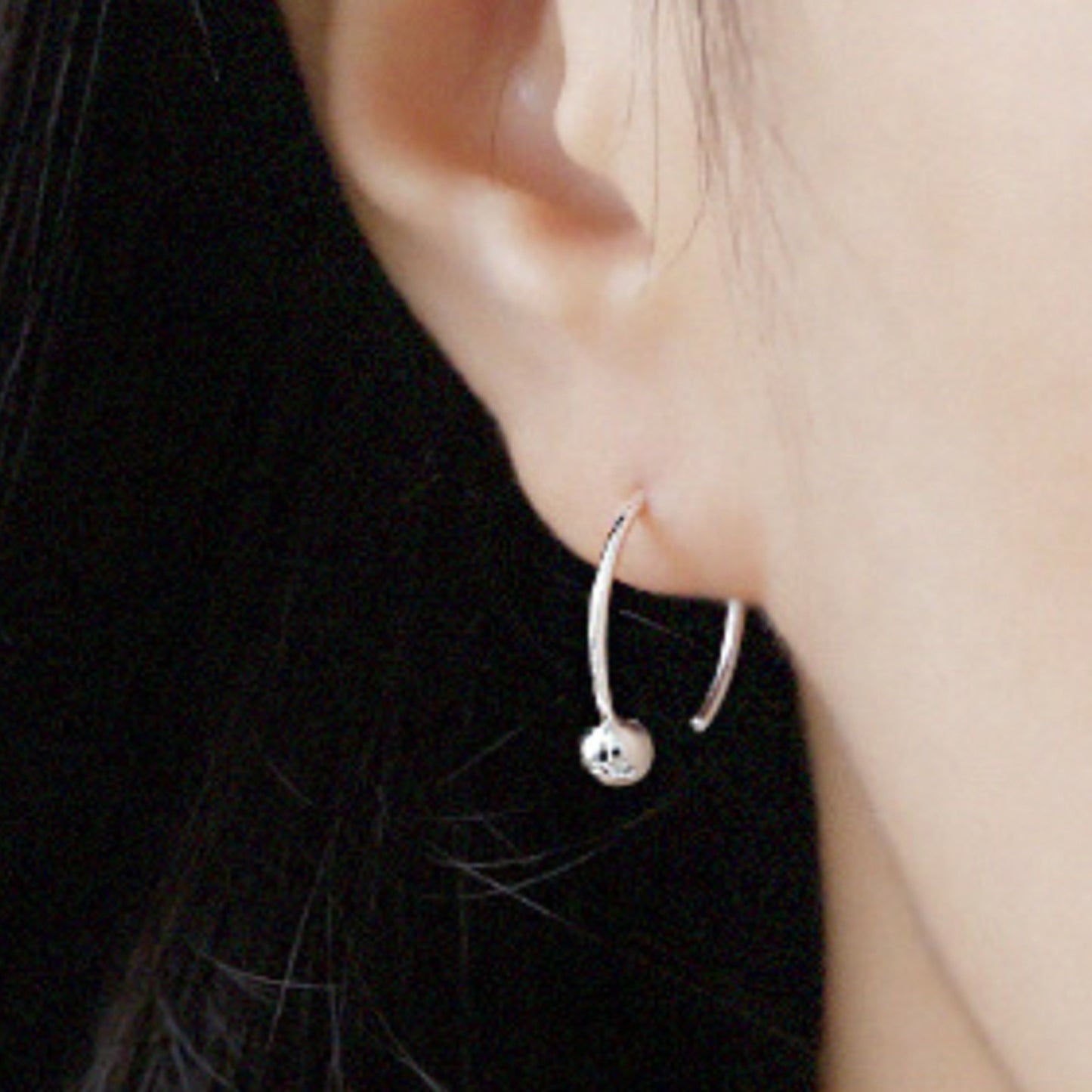 Silver Small Hugging Hoops
