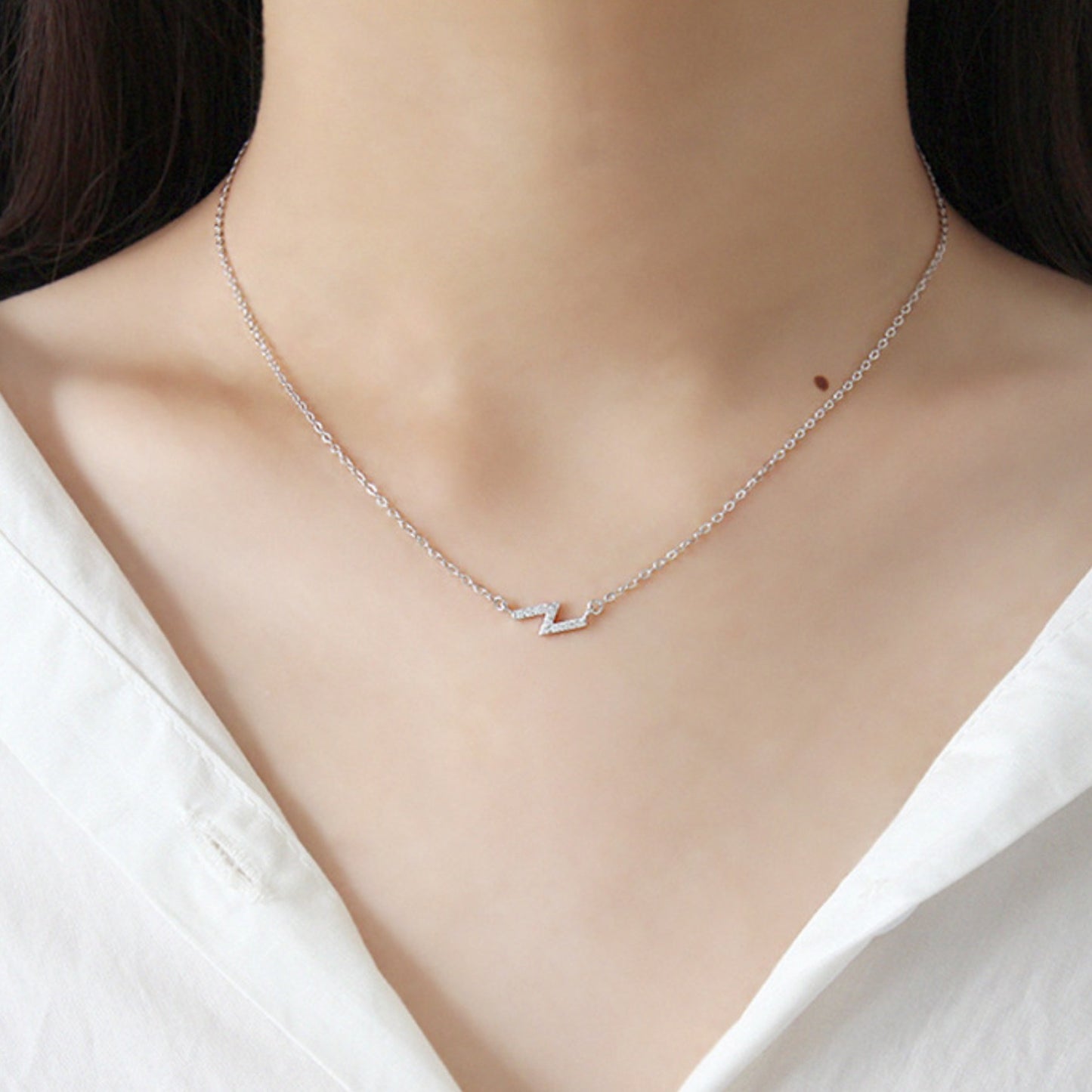 Lightning Bolt Pendant Necklace
