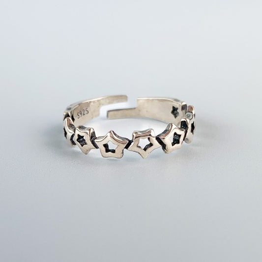 Star Linked Adjustable Ring