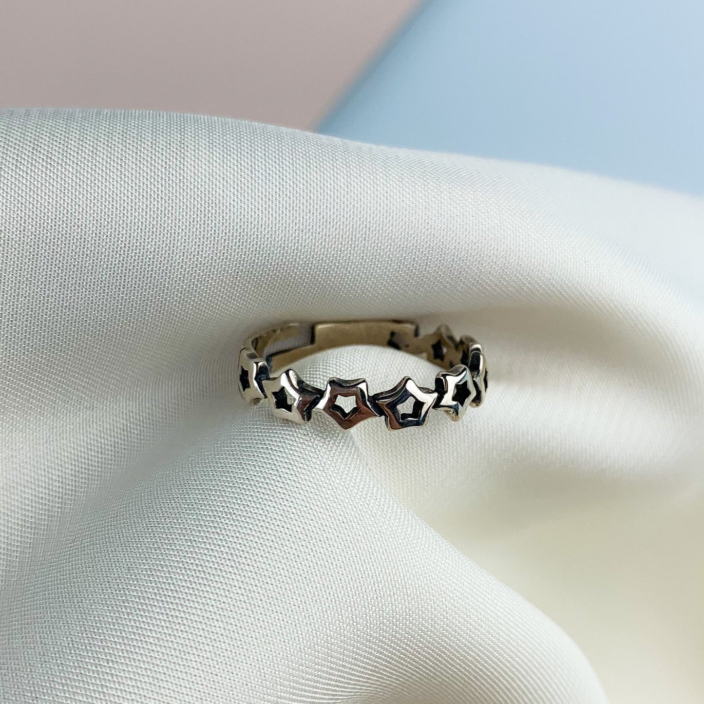 Star Linked Adjustable Ring