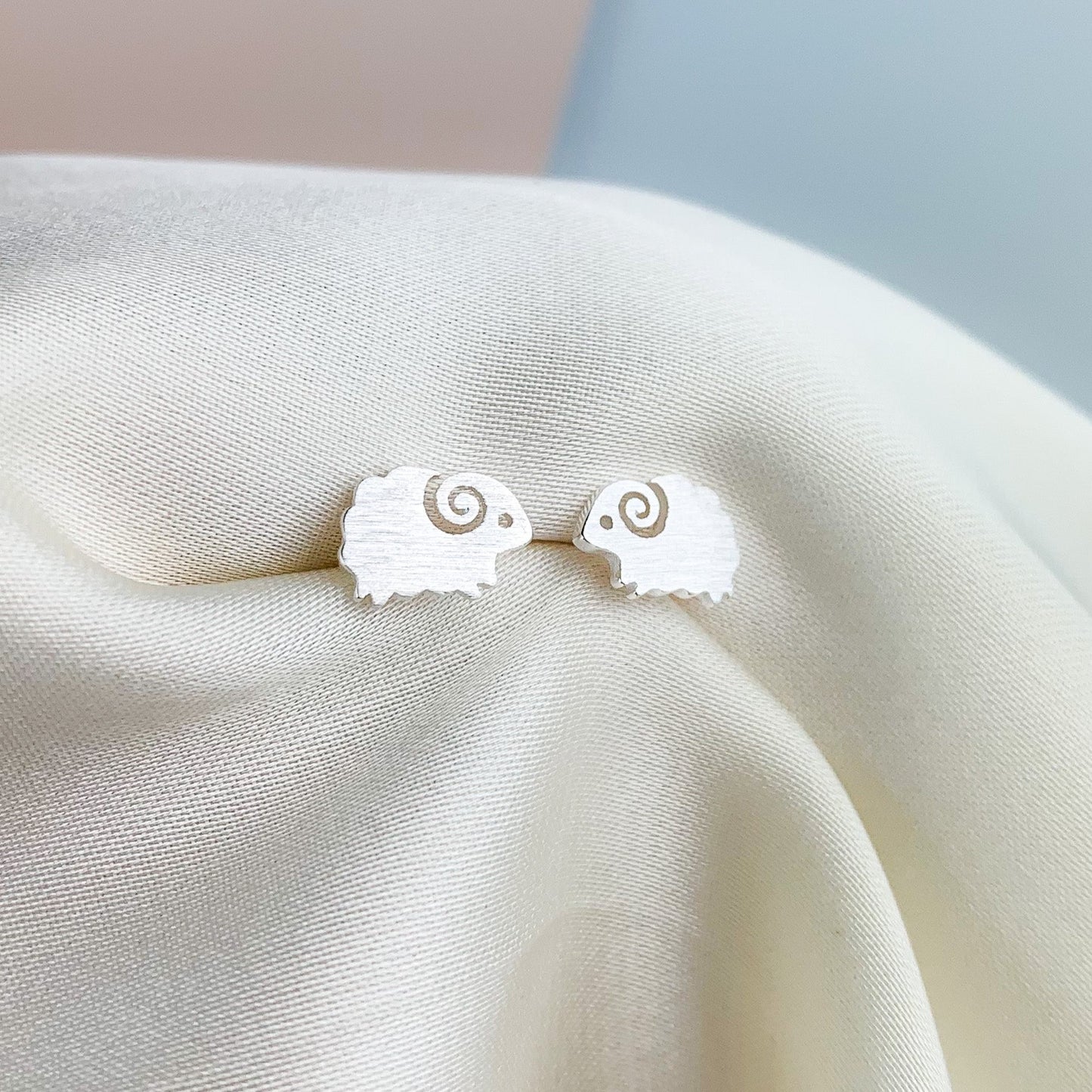 Minimalist Sheep Stud Earrings