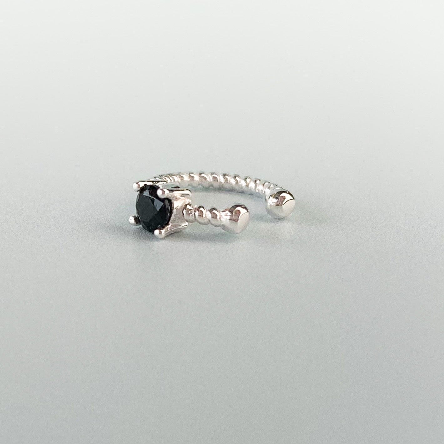 Black or White Crystal Ear Cuff