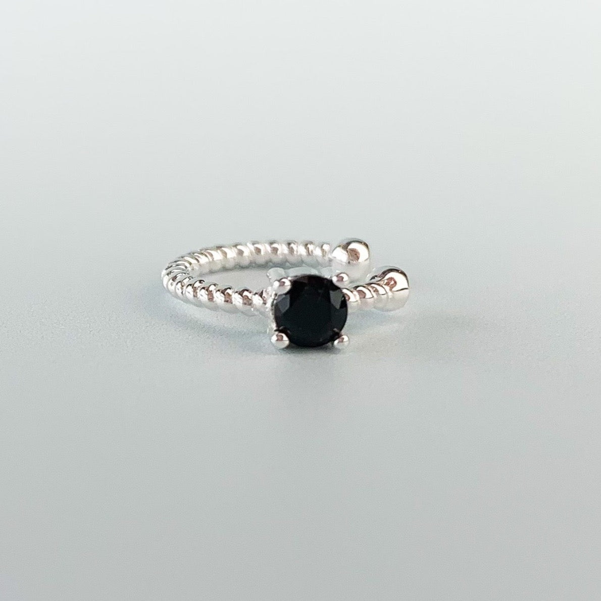 Black or White Crystal Ear Cuff