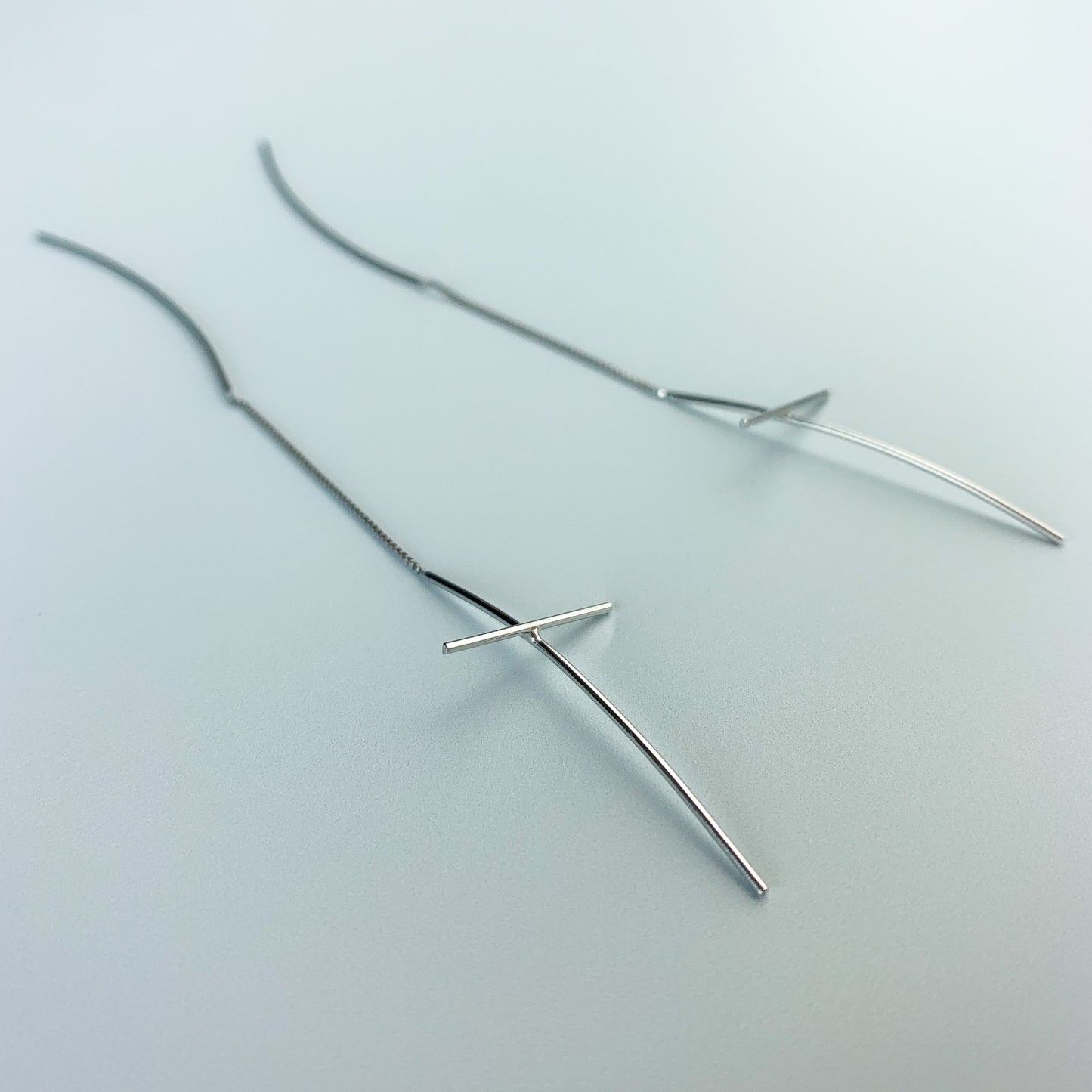 Long Cross Threader Earrings
