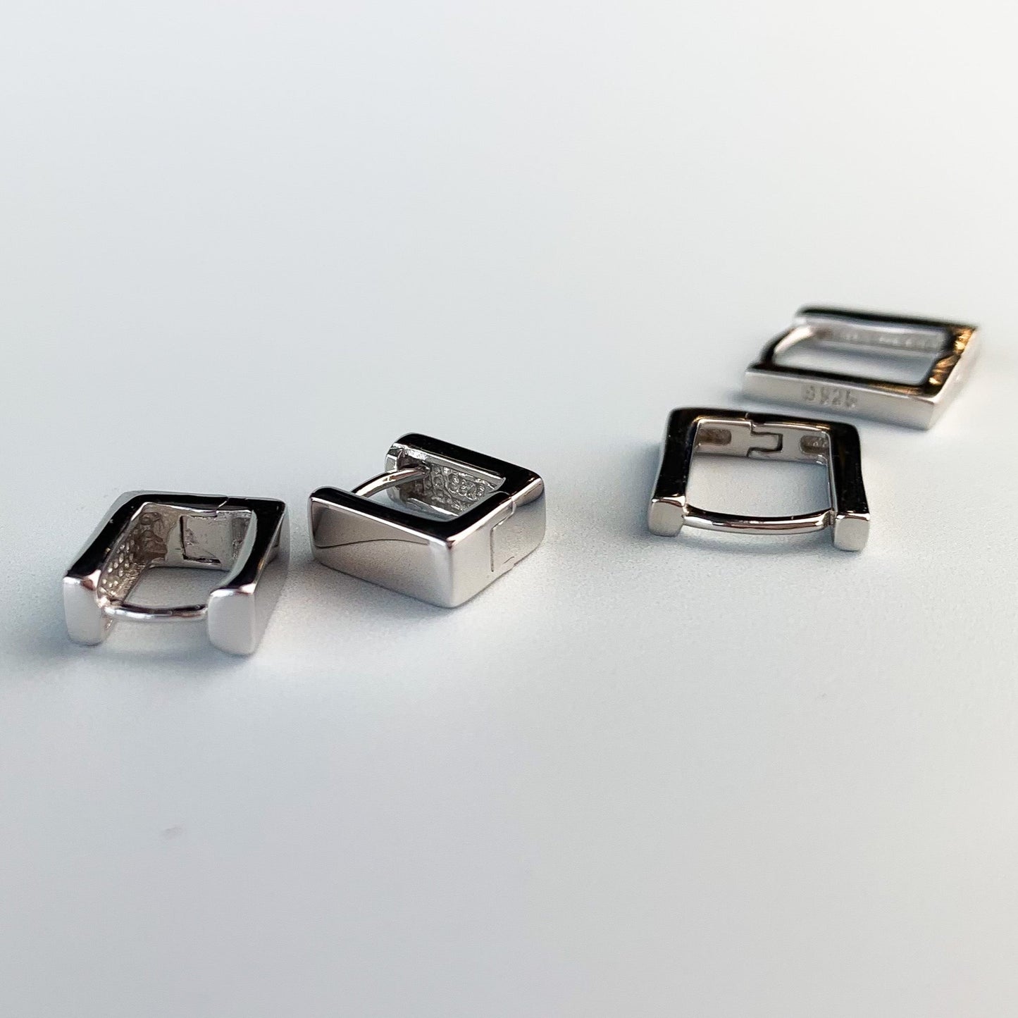 Square Huggie Hoop Earrings