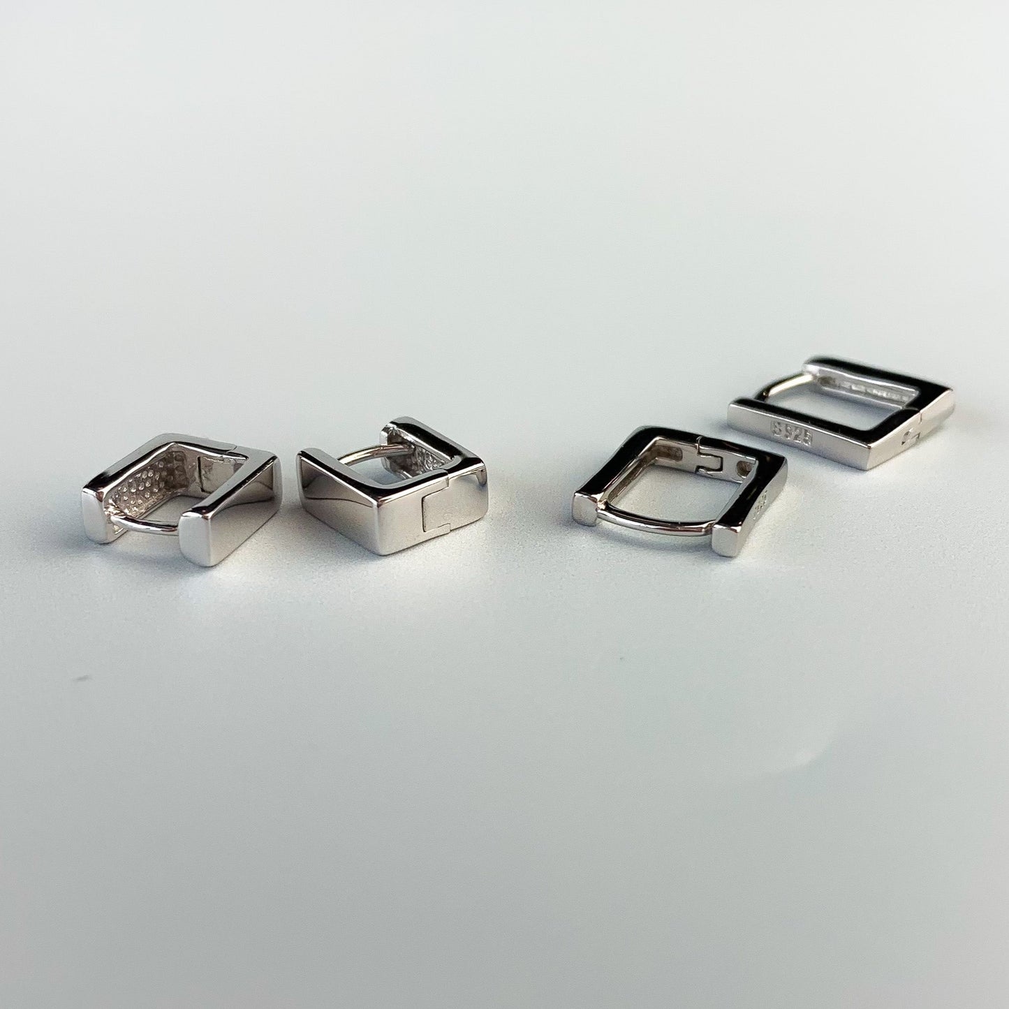 Square Huggie Hoop Earrings