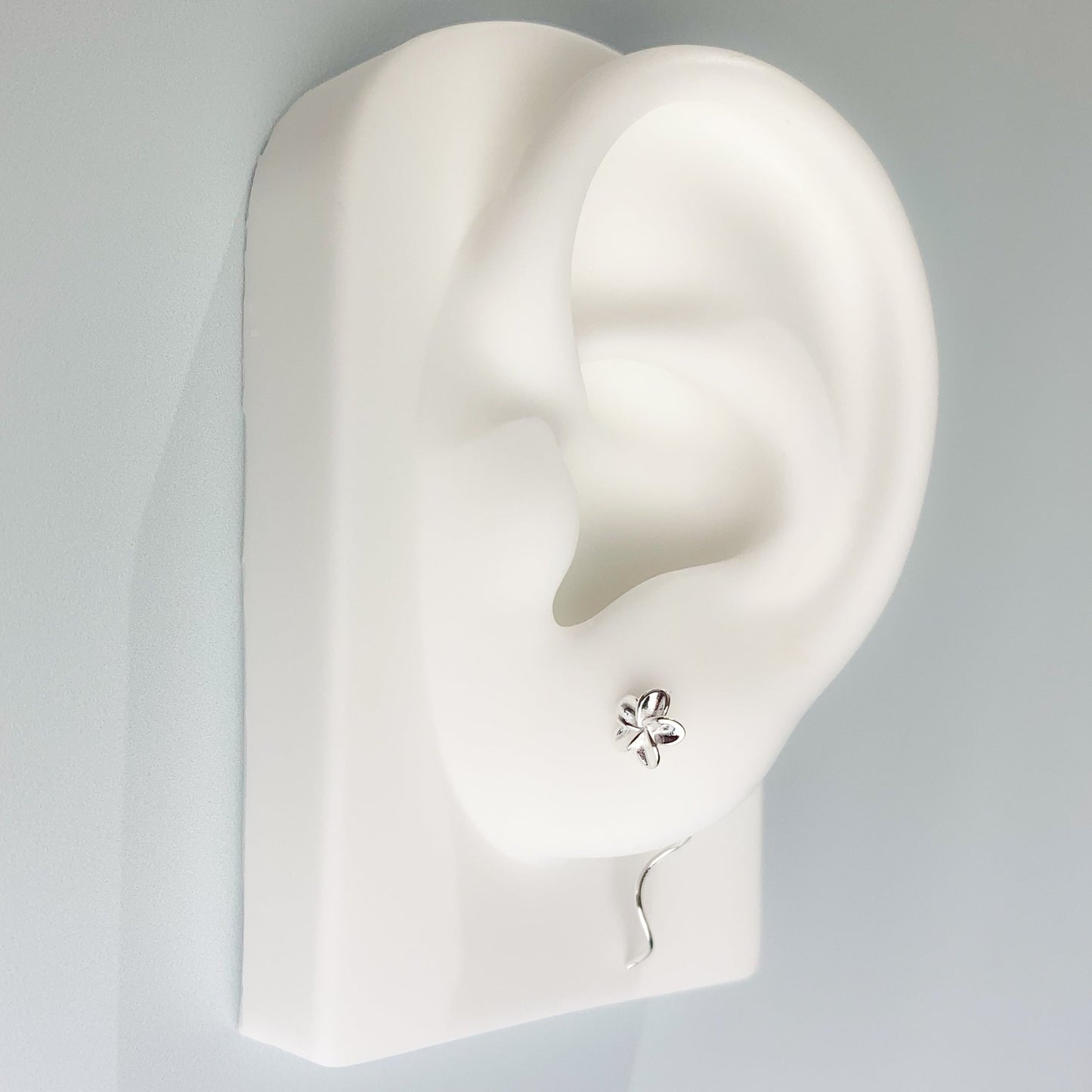 Flower Spiral Threader Earrings