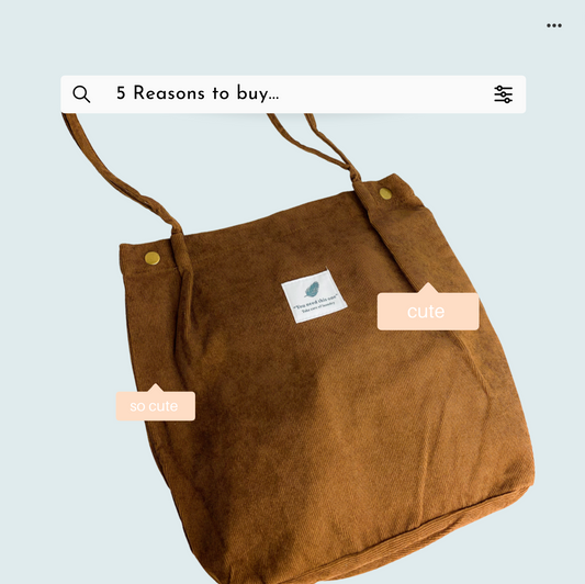 5 reasons to buy... The Corduroy Tote Bag