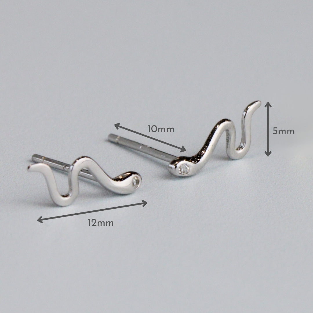 Tiny Snake Stud Earrings