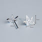 Origami Crane Stud Earrings