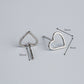 Heart Outline Stud Earrings