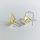 Double Triangle Stud Earrings
