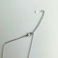 Water-drop Rhinestone Silver Pendant Necklace