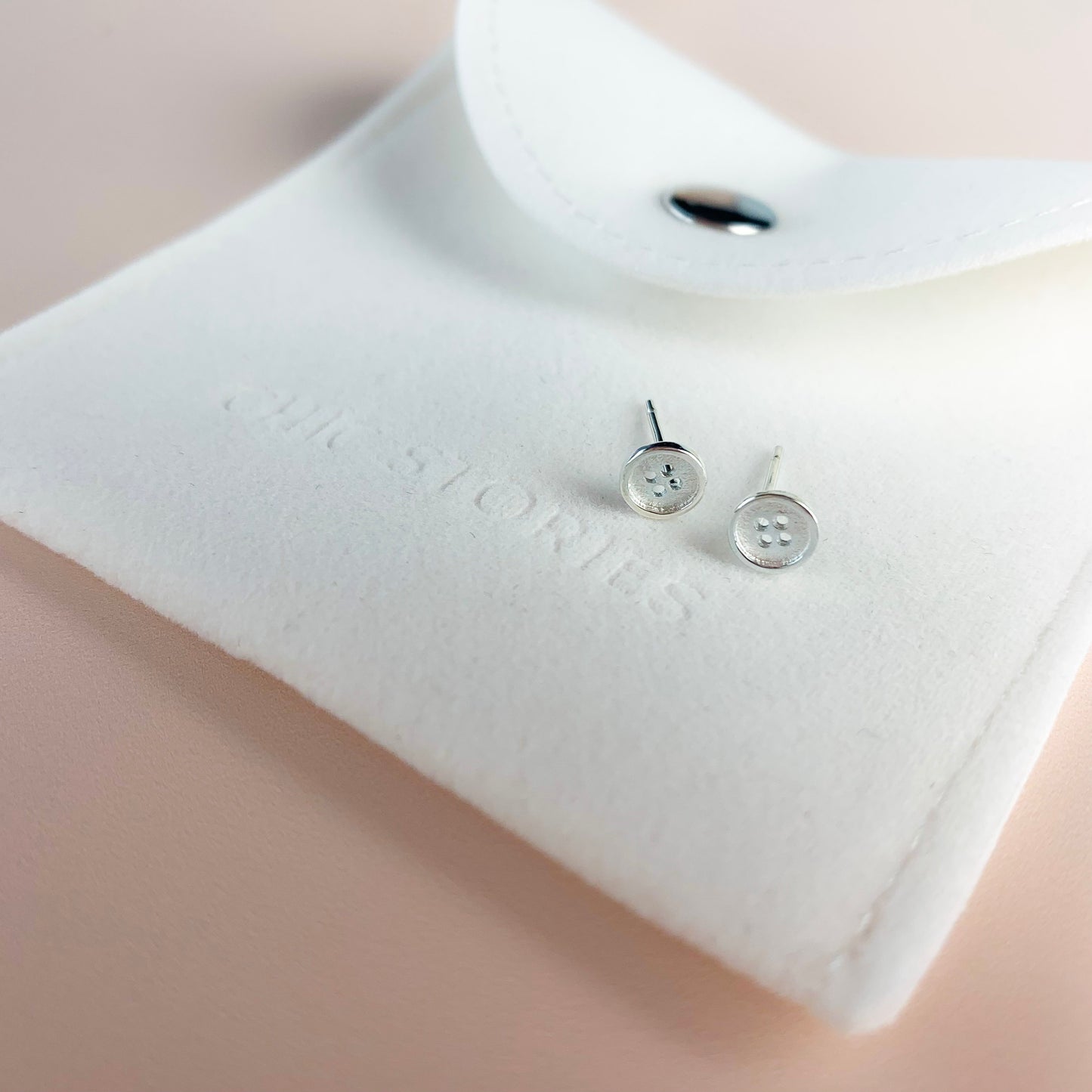 Tiny Button Stud Earrings