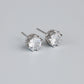 White Crystal Stud Earrings