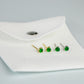 Green Crystal Stud Earrings