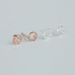 Crystal Detail Circle Stud Earrings