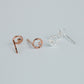 Crystal Detail Circle Stud Earrings