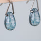 Blue Speckled Crystal Drop Earrings