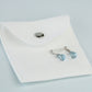Blue Speckled Crystal Drop Earrings