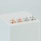 Crystal Triangle Stud Earrings