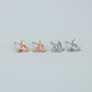 Crystal Triangle Stud Earrings