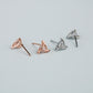 Crystal Triangle Stud Earrings