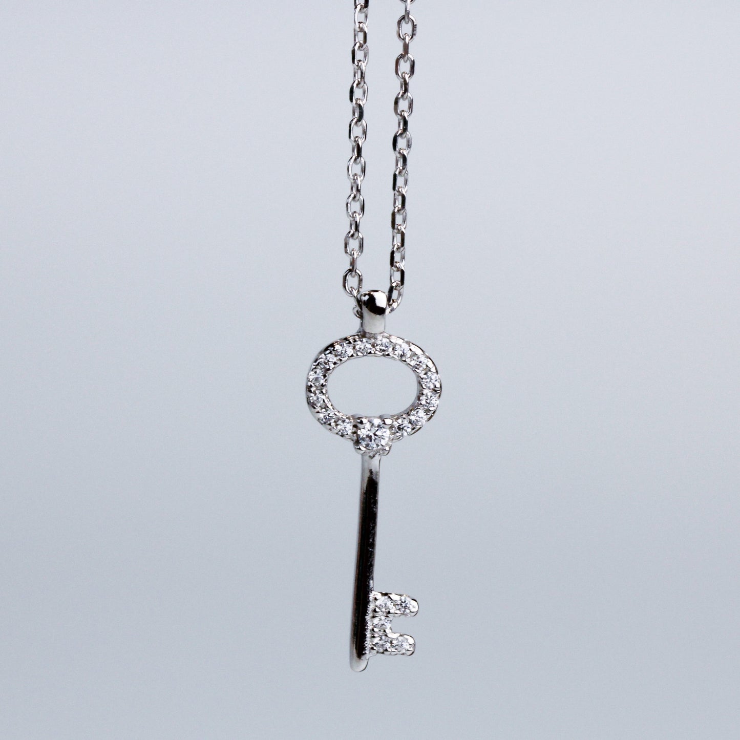 Sparkly Key Pendant Necklace