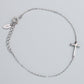 Delicate Silver Cross Bracelet