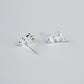 Crystal Detail Leaf Stud Earrings