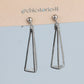 Pyramid Dangle Stud Earrings