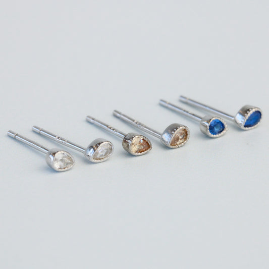 Crystal Teardrop Stud Earrings