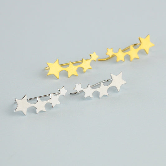 Star Ear Climber Earrings