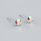 Iridescent Crystal Stud Earrings